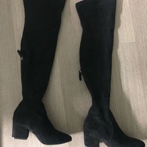 Black Over the knee boots. 7.5. Midnight macaroon